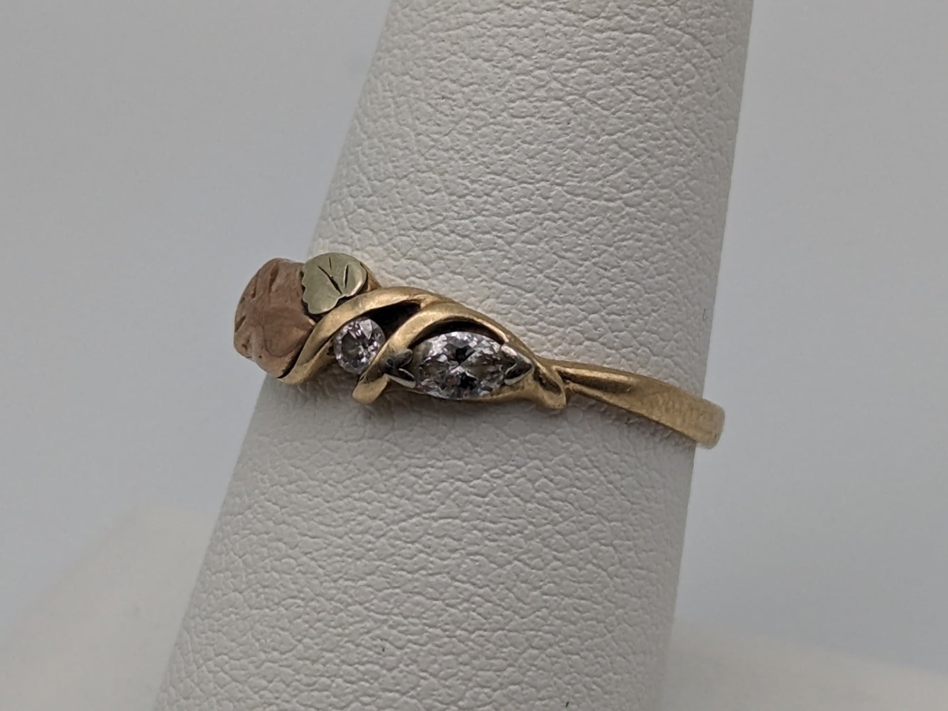 10k 12k Diamond Black Hills Gold Ring Multi-tone Gold Black Hills Engagement Ring Wedding Band Gold Diamond Ring