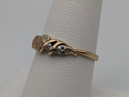 10k 12k Diamond Black Hills Gold Ring Multi-tone Gold Black Hills Engagement Ring Wedding Band Gold Diamond Ring