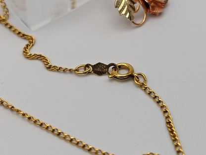 10k 12k Black Hills Rose Gold Leaf & Vine Pendant w Necklace 12K GF Chain. 10k Black Hills Gold Rose Vine Necklace Pendant