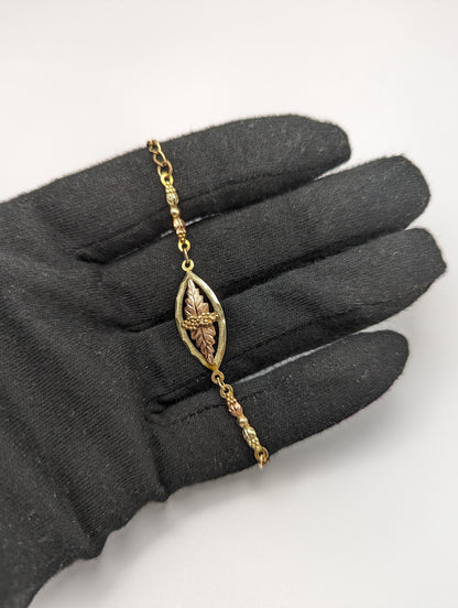 10k 12k Black Hills Gold Rose Gold Vine Bracelet. Black Hills Gold 10k Vine Bracelet.