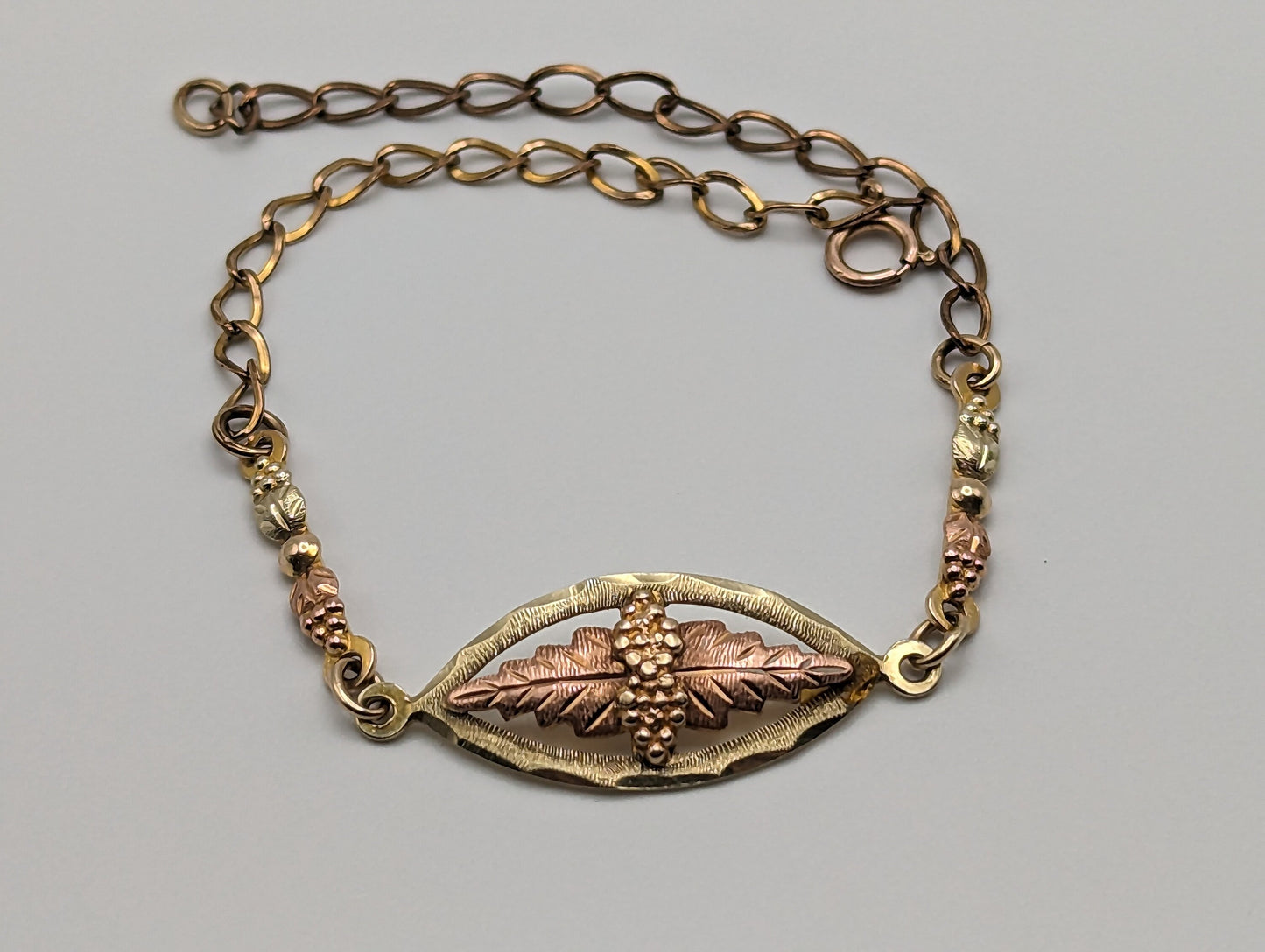 10k 12k Black Hills Gold Rose Gold Vine Bracelet. Black Hills Gold 10k Vine Bracelet.