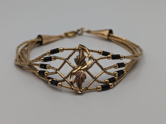 10k 12k Black Hills Gold Rose Gold Vine Liquid Gold Bracelet. Black Hills Gold 10k Vine Bracelet.