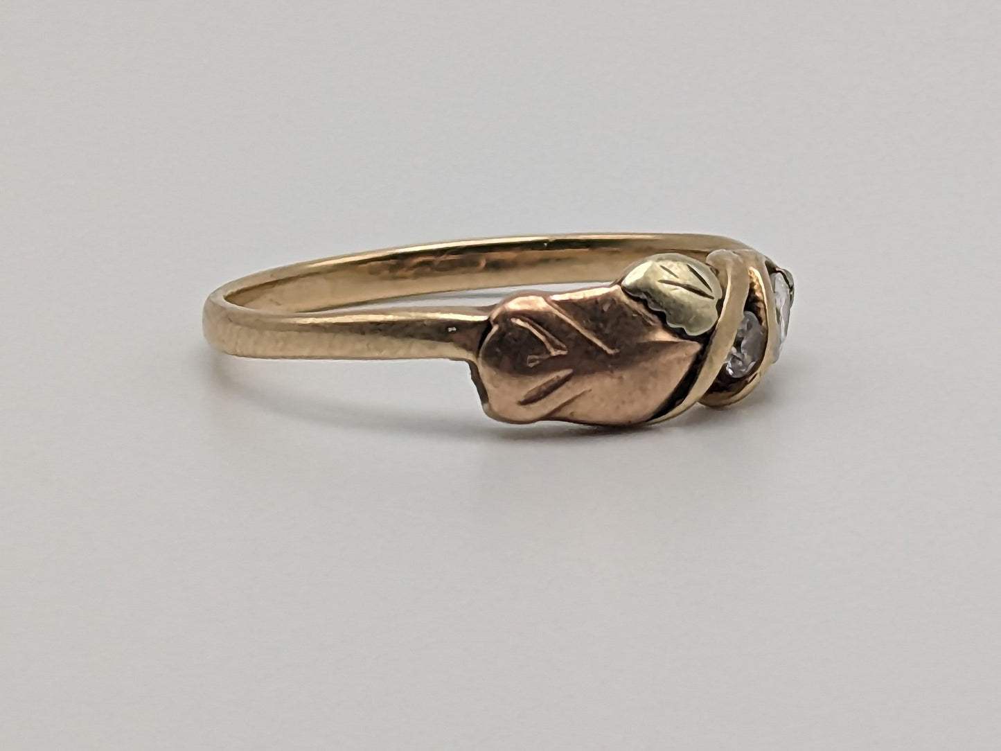 10k 12k Diamond Black Hills Gold Ring Multi-tone Gold Black Hills Engagement Ring Wedding Band Gold Diamond Ring