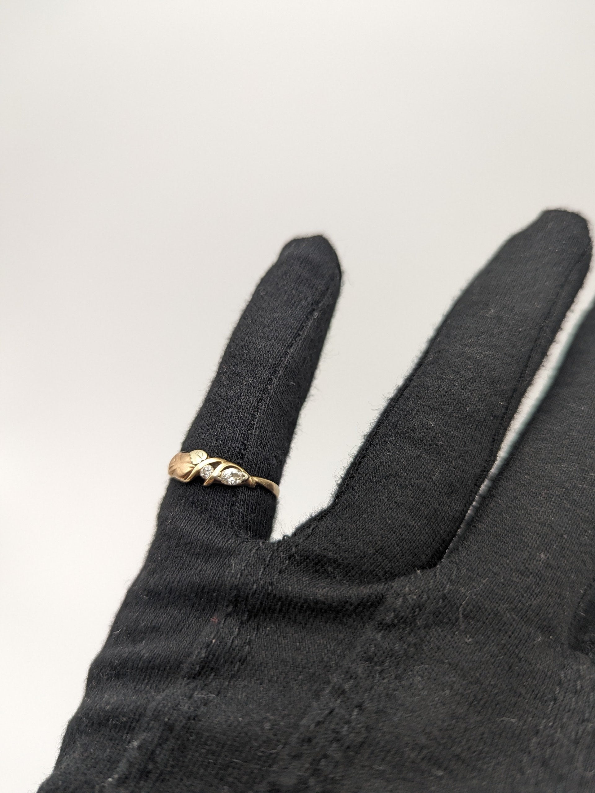 10k 12k Diamond Black Hills Gold Ring Multi-tone Gold Black Hills Engagement Ring Wedding Band Gold Diamond Ring